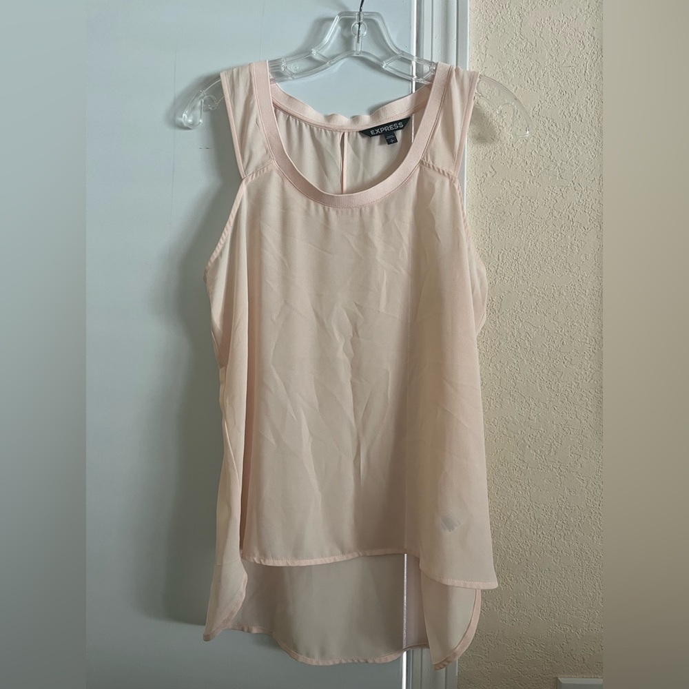Express Light pink, dressy, sleeveless blouse. Size S.
